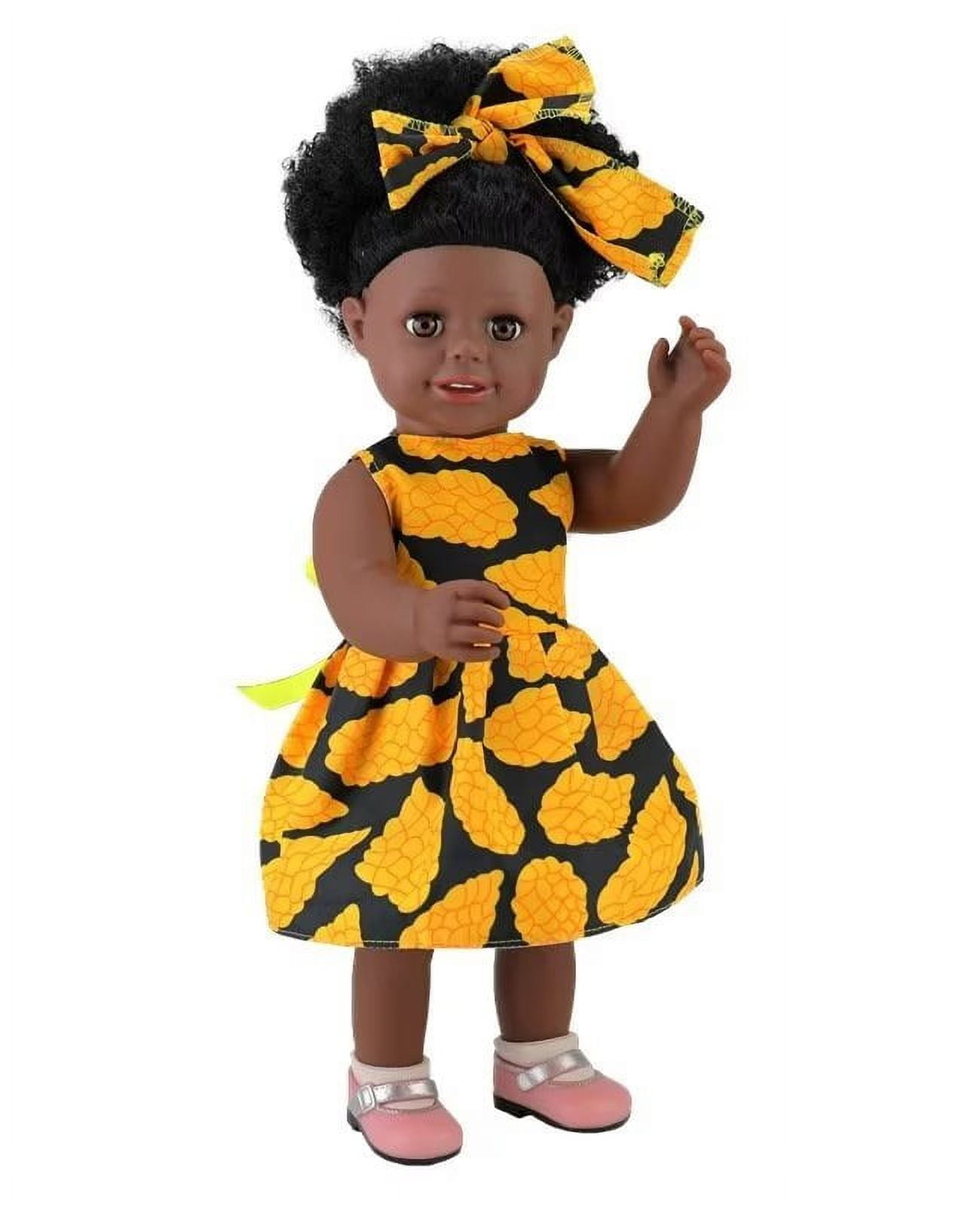 A-Waroom 18 Inch Black Doll with Afro American African Girl Baby Doll ...