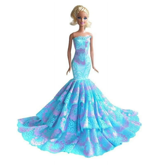 A-Waroom 1PCS Doll Wedding Dress Gowns Evening Party Skirt Fishtail Skirt for 30CM Doll 11 inch Doll