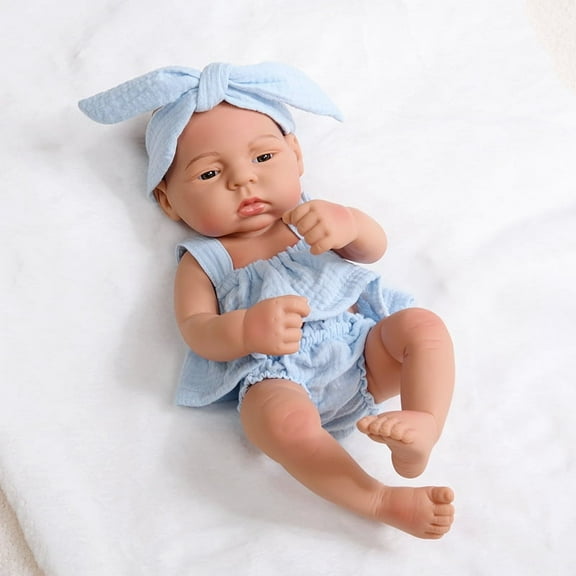 A-Waroom 1Pcs 15.7 Inch Lifelike Reborn Baby Dolls Full Body Silicone Real Life Baby Dolls Gift for Kids Age 3