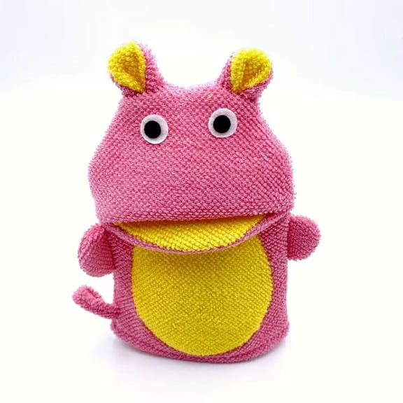 A-Waroom 1Pcs Kids Bath Sponge Gloves Cartoon Cute Animal Bath Mitt