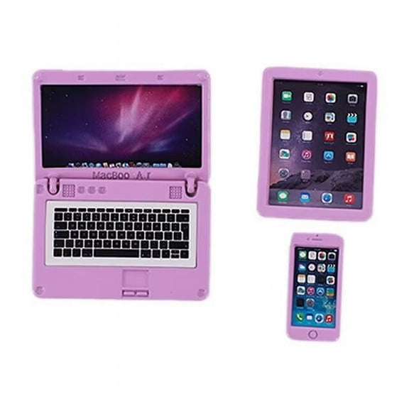 A-Waroom 3Pcs/Set Dollhouse Decoration Doll Accessories Dollhouse Decoration Simulation Computer Laptop Tablet Phone for Doll 1/6 1/12 Miniatures Dollhouse Play Set