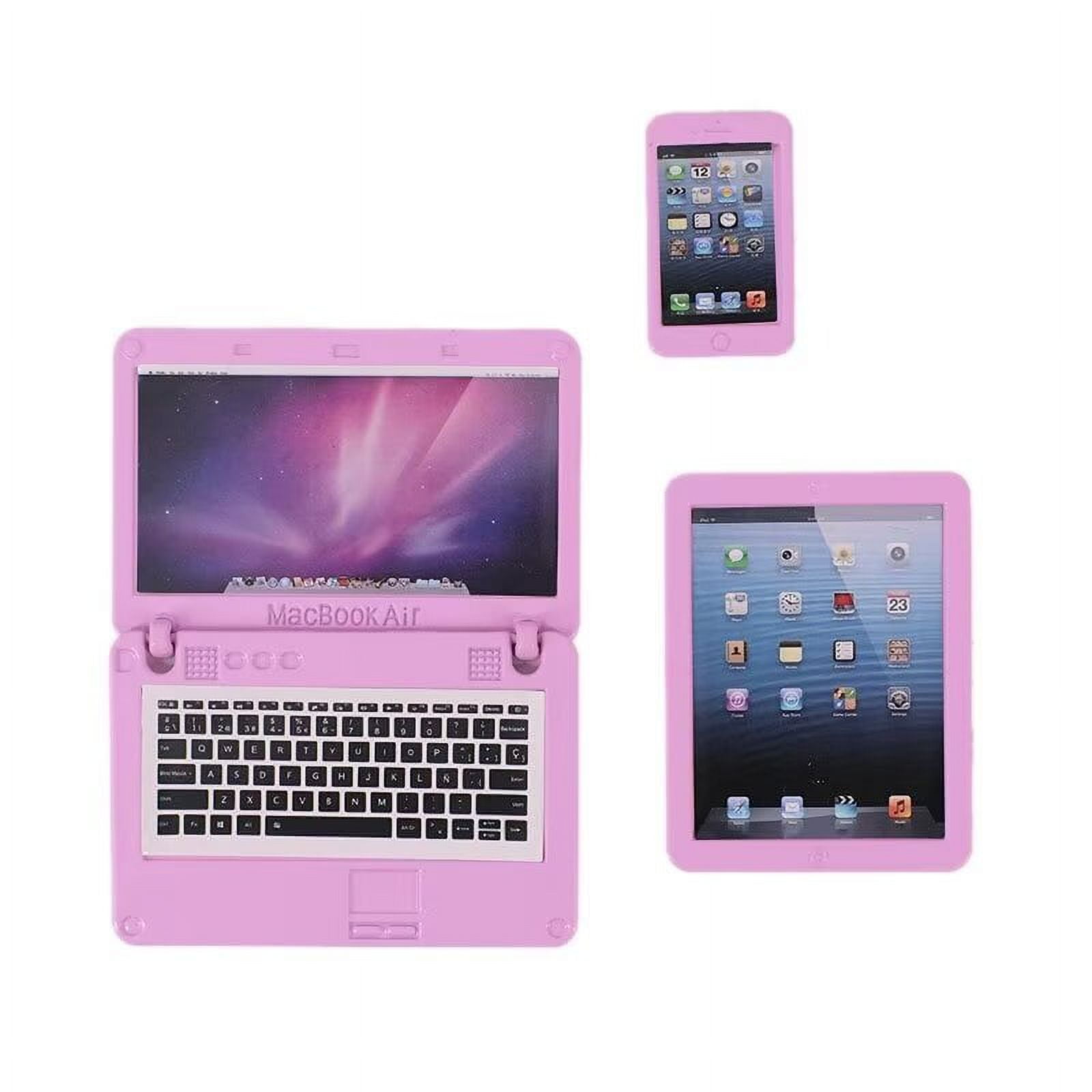 Mini Ordinateur Portable + Tablet + Téléphone 1/12 - Accessoire Maison De Poupée Barbie