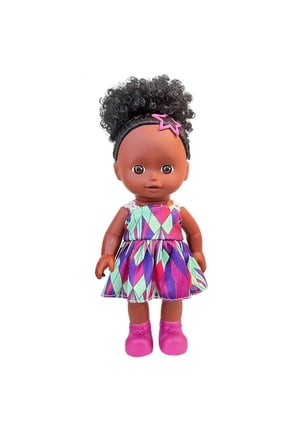 A-Waroom Black Doll with Afro Kids Gift 10 inch African American Body Doll Toys for Girls