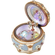 A-Waroom Merry-Go-Round Music Box with LED Light Resin Wind Up Music Box for Kids Women Man Birthday Gift