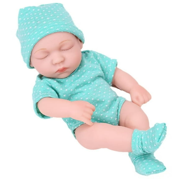 A-Waroom Realistic Newborn Baby Dolls,MINI Real Life Sleeping Baby Dolls, 7 Inch Soft Reborn Baby Dolls Full Body Silicone, Lifelike Reborn Dolls