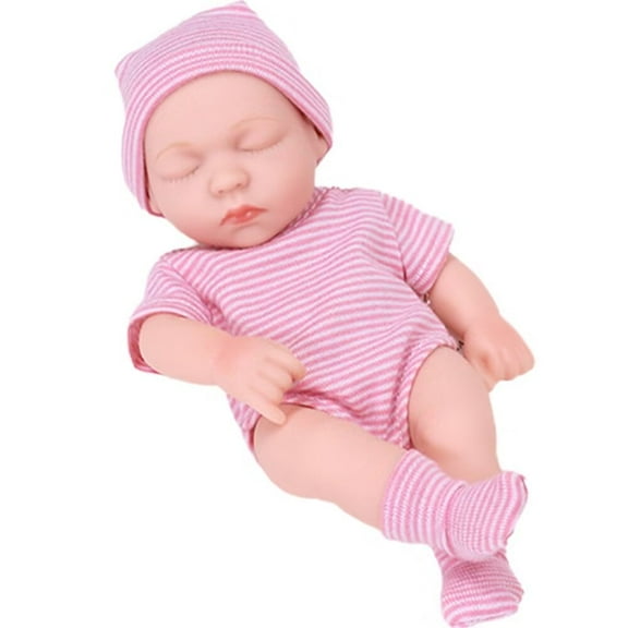 A-Waroom Realistic Newborn Baby Dolls,MINI Real Life Sleeping Baby Dolls, 7 Inch Soft Reborn Baby Dolls Full Body Silicone, Lifelike Reborn Dolls
