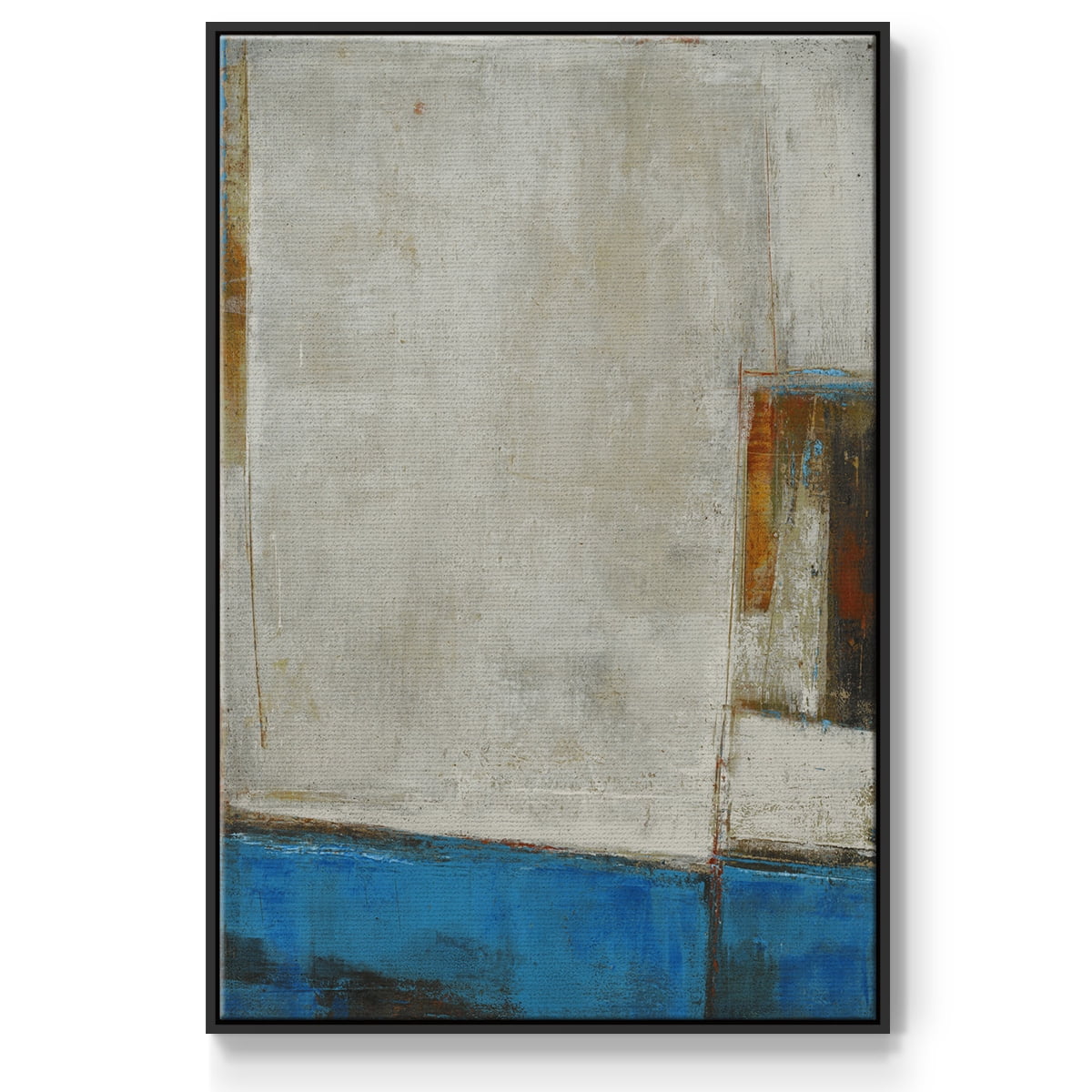 A Warped Window Framed Premium Gallery Wrapped Canvas - Ready to Hang - 25 x 37 - Black Floating Frame