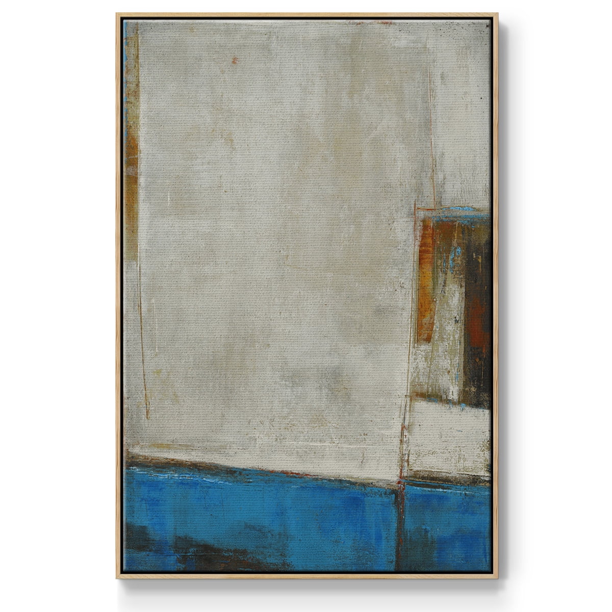 A Warped Window Framed Premium Gallery Wrapped Canvas - Ready to Hang - 25 x 37 - Natural Wood Floating Frame