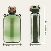 A Water Bottle Clearance! 24 Oz Flat Water Bottle Travel Flask Portable Square Water Bottle Leakproof Slim Water Bottles for Purse Travel Sports
