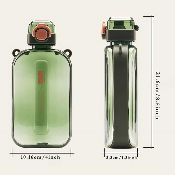 A Water Bottle Clearance! 24 Oz Flat Water Bottle Travel Flask Portable Square Water Bottle Leakproof Slim Water Bottles for Purse Travel Sports