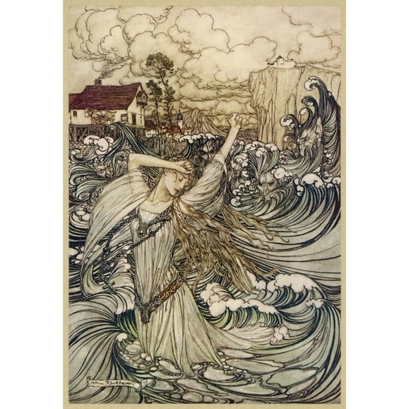 A Water Spirit Poster Print By Mary Evans Picture Libraryarthur Rackham (24 X 36)