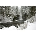 thumbnail image 1 of A Waterfall In to A River In Winter Poster Print - 18 x 12, 1 of 1