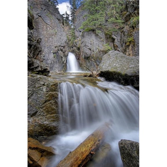 A Waterfall in Kananaskis Poster Print, Large - 22 x 34