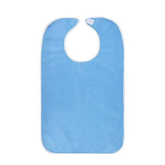 A Waterproof And Stain Resistant Feeding Bib For Elderly 1-Piece Adjustable Straps With Pockets For Meal Care Cloth Material Color A