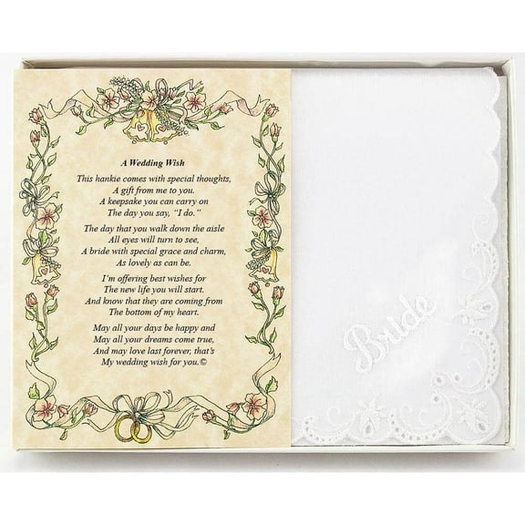 A Wedding Wish (From Friend or Family to the Bride) Wedding Handkerchief