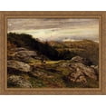 thumbnail image 1 of A Welsh Hillside Path 36x28 Large Gold Ornate Wood Framed Canvas Art by Benjamin Williams Leader, 1 of 2