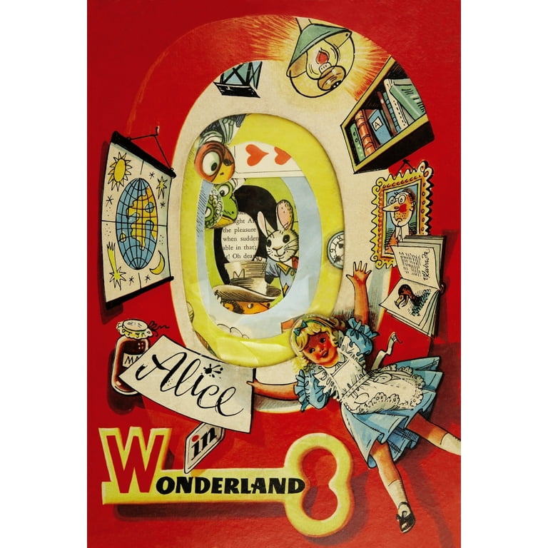 A Westminster Pop-up Book for Alice in Wonderland with large pop-up scenes  and additional color illustrations in text. Poster Print by unknown (24 x  36) 