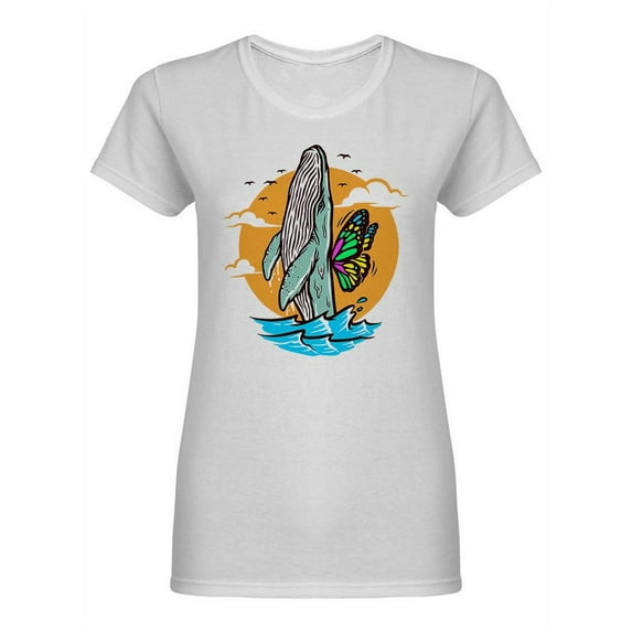A Whale Wants To Fly Shaped Tee Women's -Image by Shutterstock