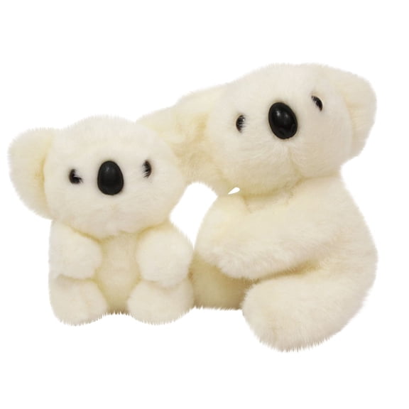 A White Koala Mother And Child Plush Toy Set 28Cm Soft Cotton Filled For Cuddle And Display