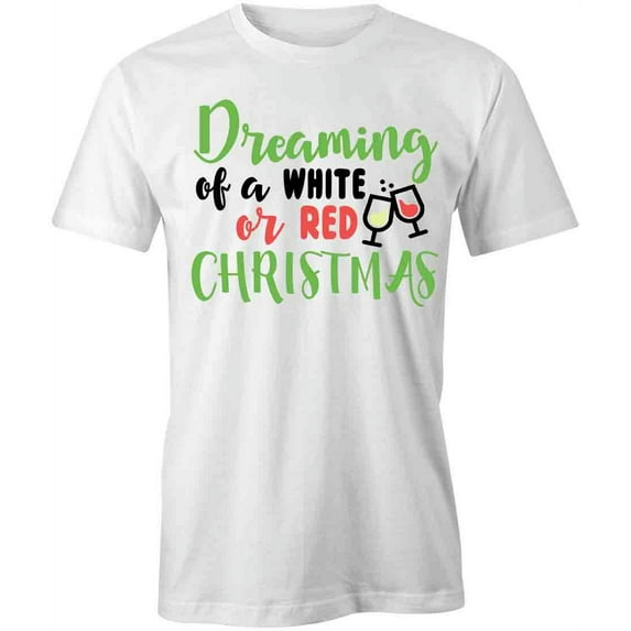 A White Or Red Christmas T-Shirt | Cool Xmas White Tee Gift