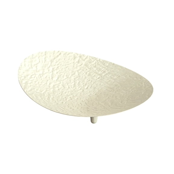 A White Oval Glacier Design Fruit Serving Tray For Coffee Table Snack Bowl Home Decor