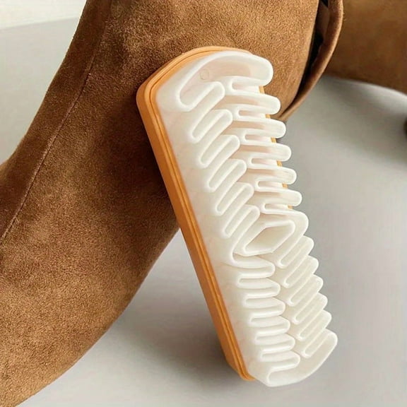 A White Rubber Shoe Brush Suitable For Suede And Nubuck Leather Cleaning Tool Used For Boots And Bags An Effective Household Cle