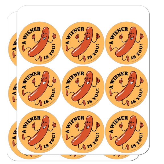 A Wiener Winner is You Hot Dog Funny Humor Planner Calendar Scrapbooking Crafting Stickers