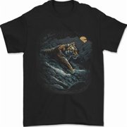 A Wild Tiger In The Moonlight Mens Womens T-Shirt