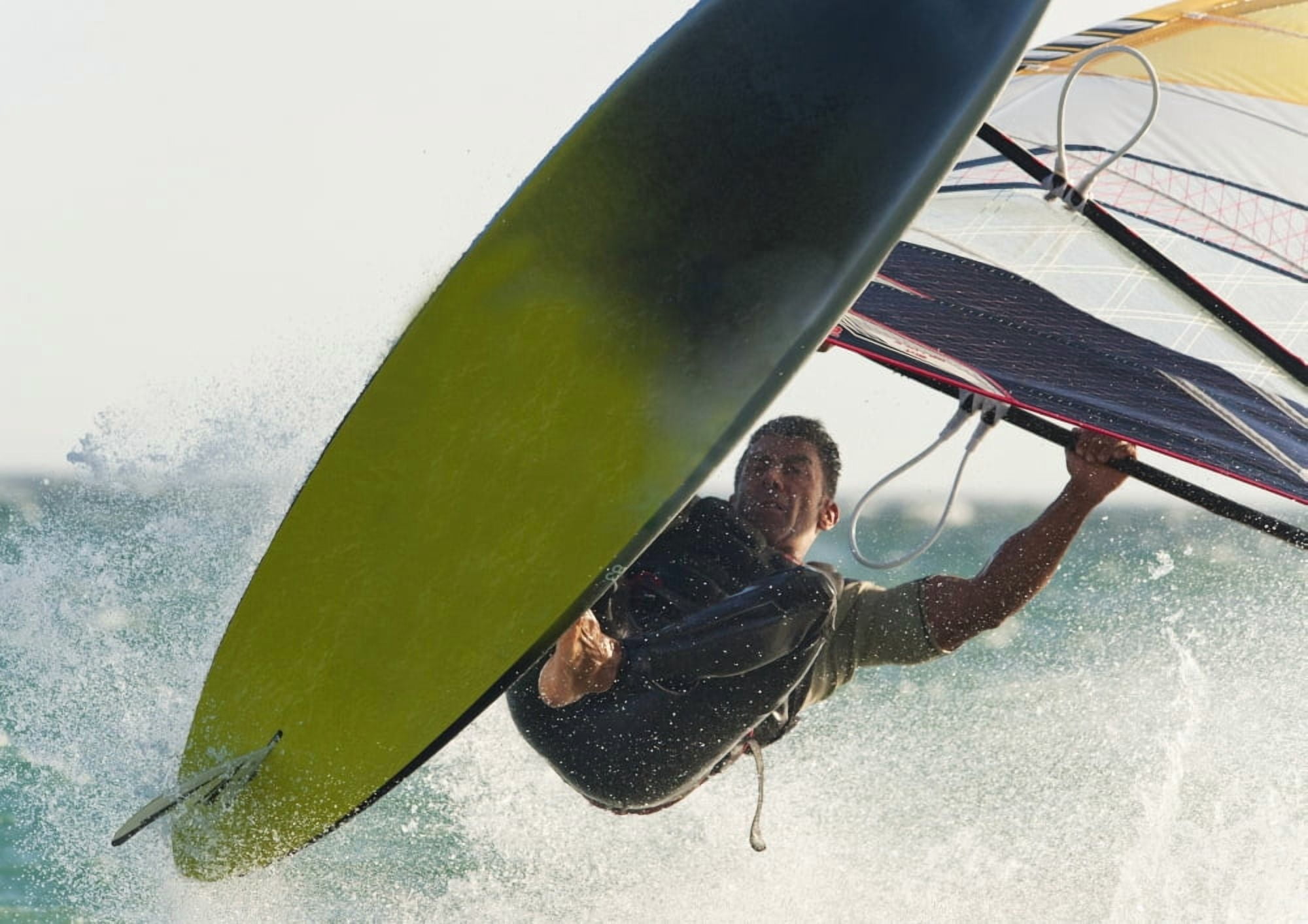 A Windsurfer Tarifa Cadiz Andalusia Spain Canvas Art - Ben Welsh Design Pics (18 x 13)