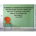 thumbnail image 1 of A Winner Recognizes His God Given Talents Works To Develop Them Into Skills For His Goals Larry Bird Life Sports Motivation Quote Custom Wall Decal Vinyl Sticker 12 Inches X 18 Inches, 1 of 1