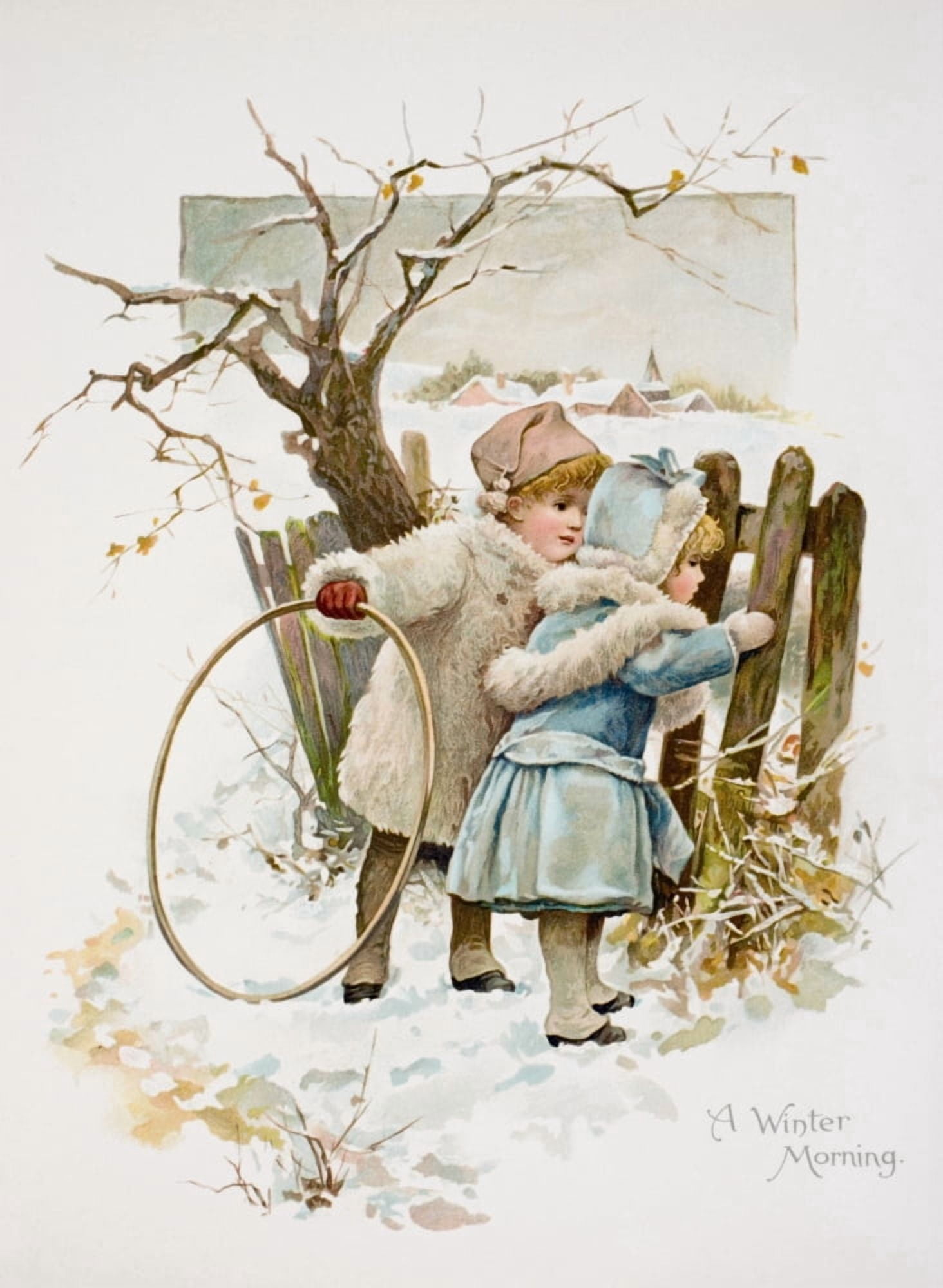 A Winter Morning Canvas Art - Ken Welsh Design Pics (12 x 16)