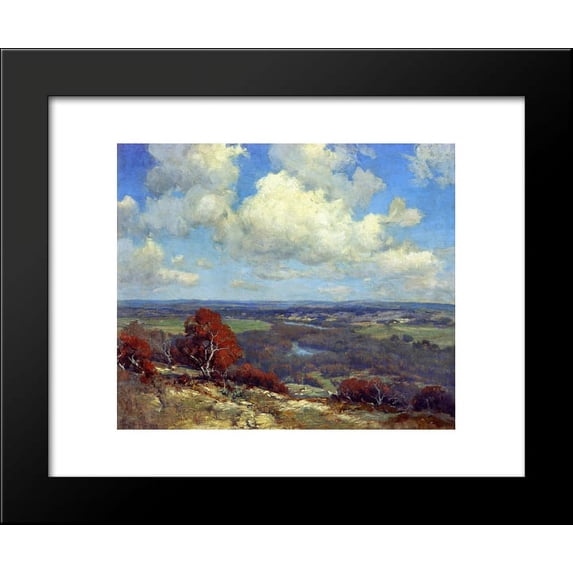 A Winter Morning on the Guadalupe River 20x24 Framed Art Print by Onderdonk, Robert Julian