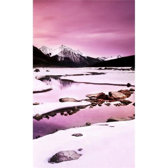 A Winter Mountain Scene Poster Print by Chris & Kate Knorr - 10 x 17
