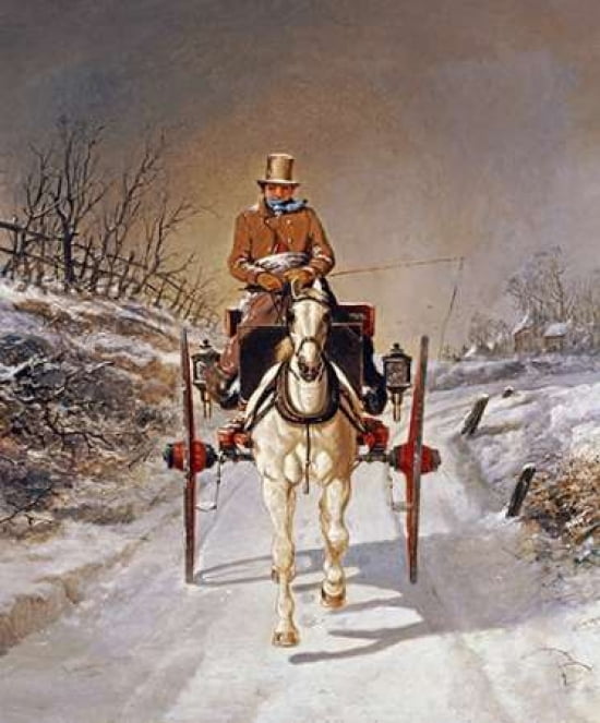 A Winters Drive Canvas Art - Benjamin Herring (20 x 24)