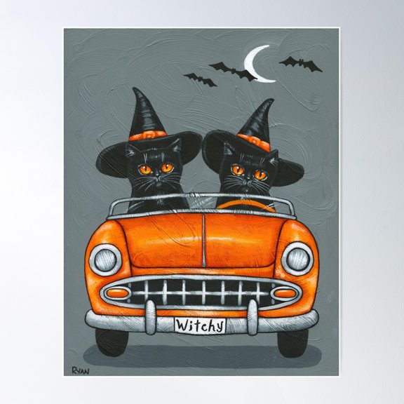 A Witchy Drive Poster Wall Art, Modern Wall Decor For Living Room Bedroom, 8x12 UNFRAMED