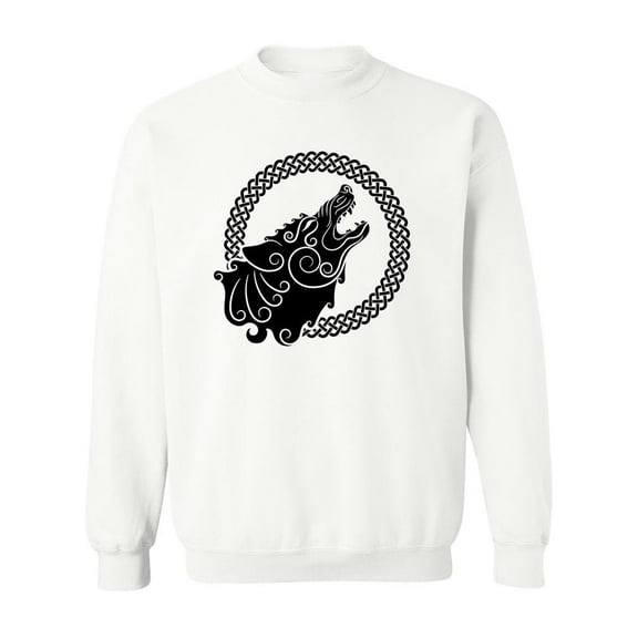 A Wolf On Celtic Style  Sweatshirt Men -Image by Shutterstock, Male 4X-Large