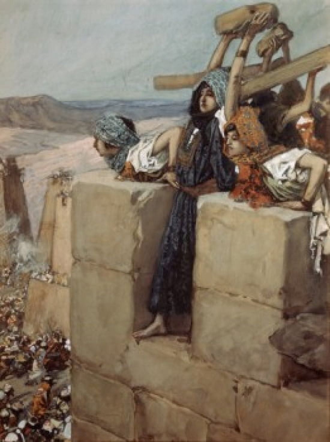 A Woman Breaks the Skull of Abimelech James Tissot (1836-1902 French) Jewish Museum New York City Canvas Art - James Tissot (18 x 24)