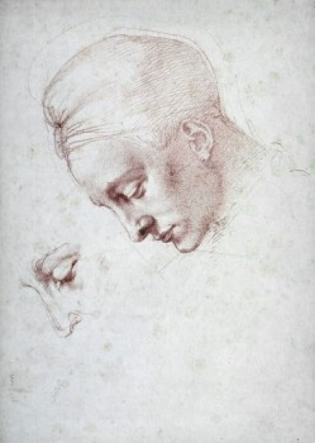 A Woman Michelangelo Buonarroti (1475-1564 Italian) Drawing Galleria degli Uffizi Florence Italy Canvas Art - Michelangelo Buonarroti (18 x 24)