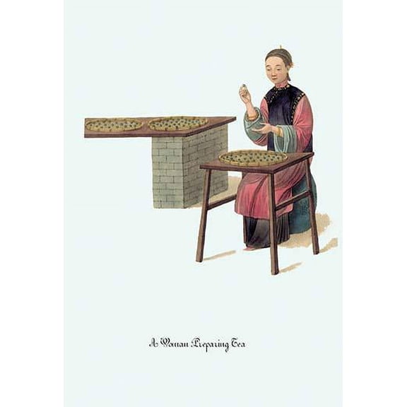 A Woman Preparing Tea Fine art canvas print (20" x 30")