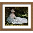 thumbnail image 1 of A Woman Reading 2x Matted 32x28 Large Gold Ornate Framed Art Print by Monet, Claude, 1 of 2