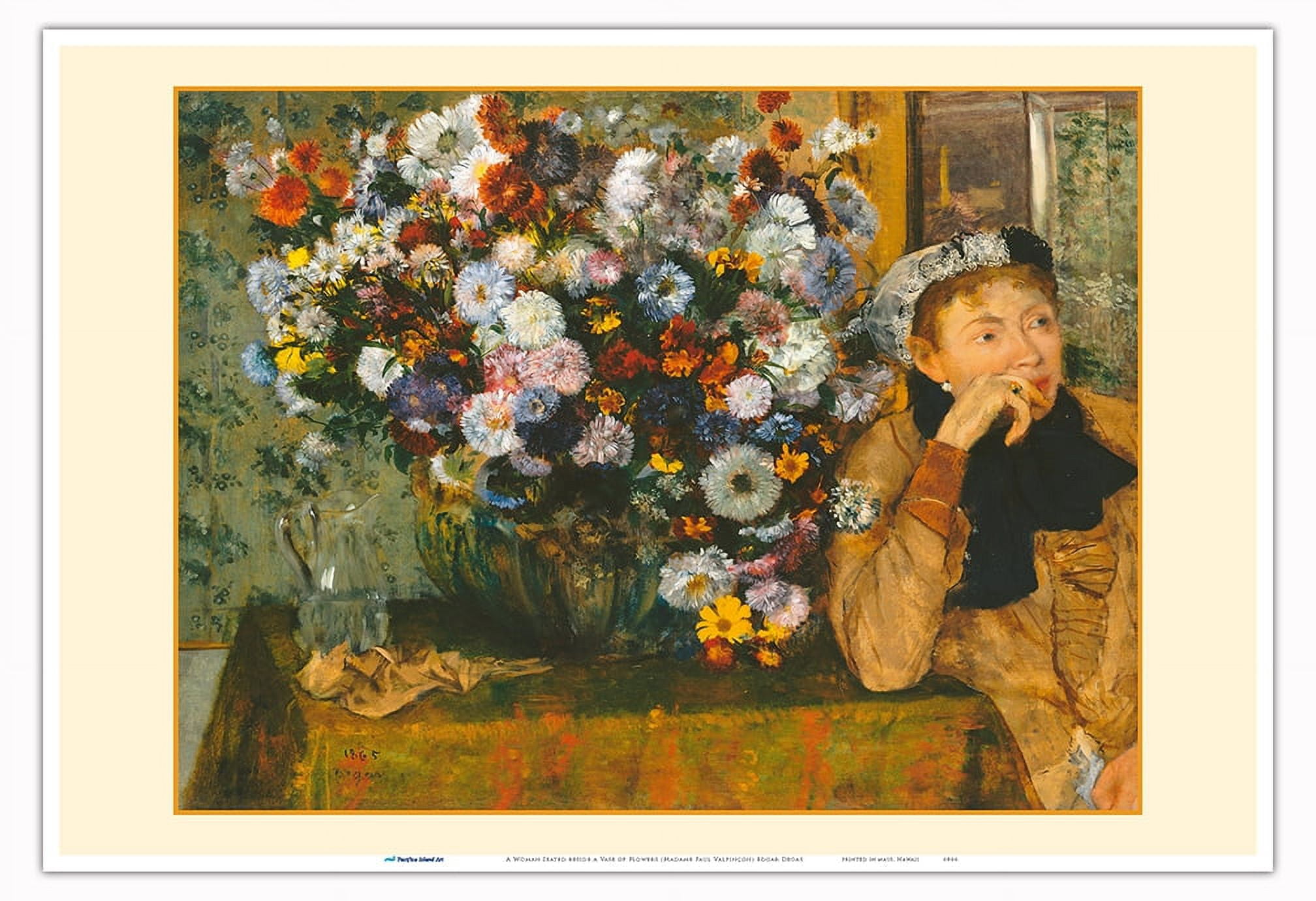 A Woman Seated beside a Vase of Flowers (Madame Paul Valpinçon) - From