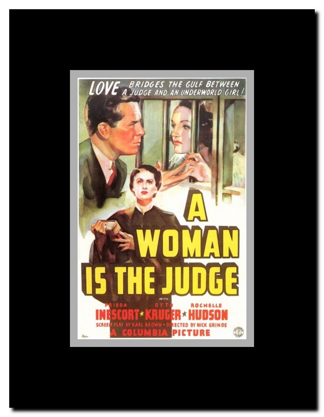 A Woman is the Judge Framed Movie Poster