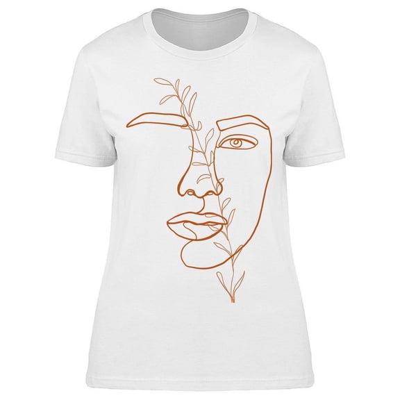 A Womans Face Sketch T-Shirt Women -Image by Shutterstock, Female x-Large