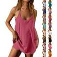 thumbnail image 1 of A Women's Athletic Dresses Cute Tennis Dress with Shorts Underneath Spaghetti Strap Casual Dress, 1 of 6