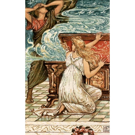 A Wonder Book for Girls & Boys 1884 Pandora opens box Canvas Art ...