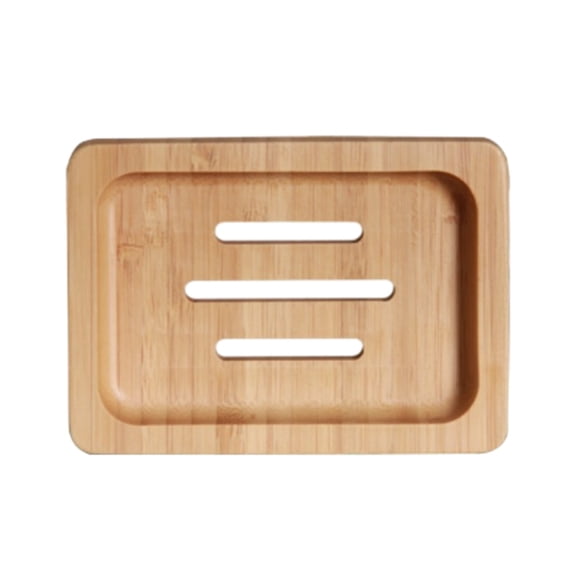 A Wood Soap Holder Rectangle Slatted Self Draining Tray For Bathroom Kitchen Shower Bar Soap Dryer