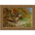 thumbnail image 1 of A Woodcock 24x18 Gold Ornate Wood Framed Canvas Art by Archibald Thorburn, 1 of 2