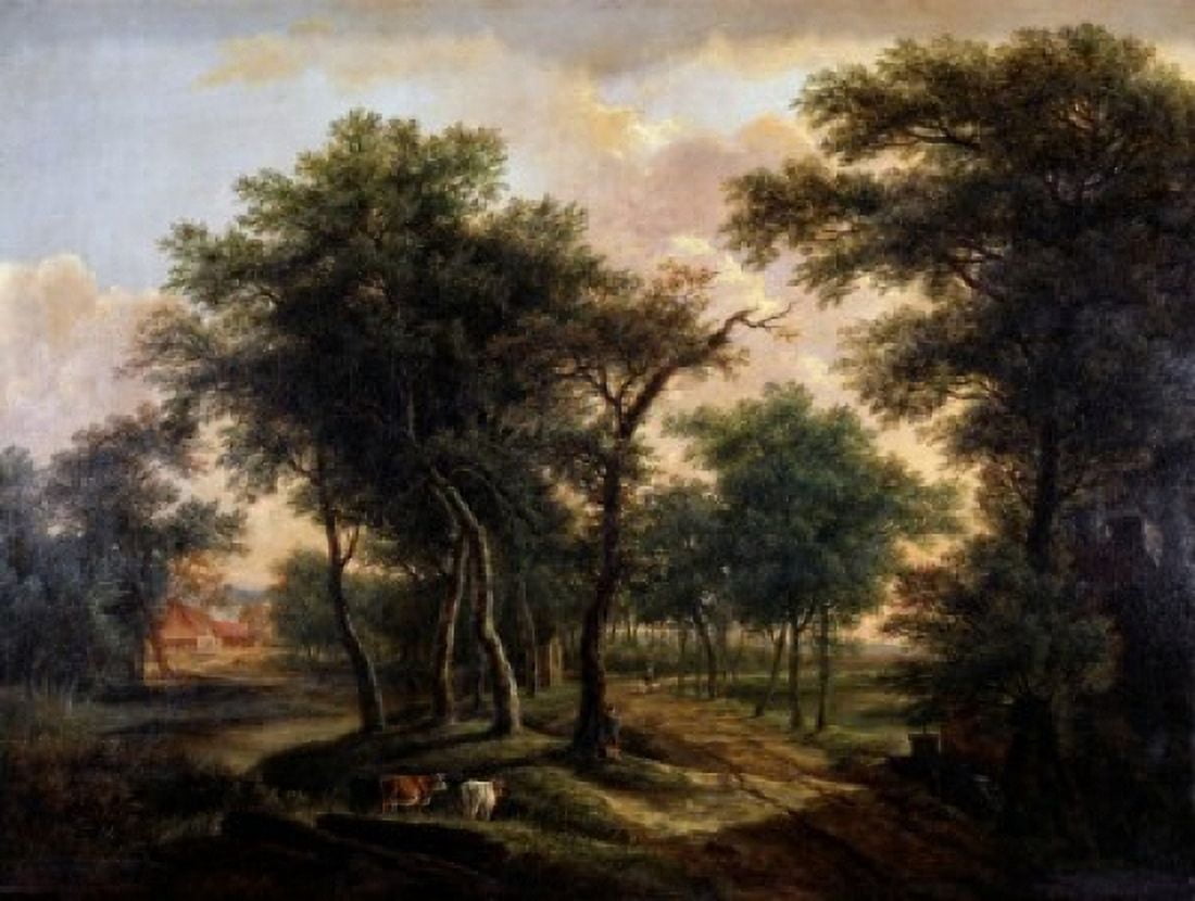 A Wooded Landscape Barend Cornelis Koekkoek (1803-1862 Dutch) Canvas Art - Barend Cornelis Koekkoek (18 x 24)