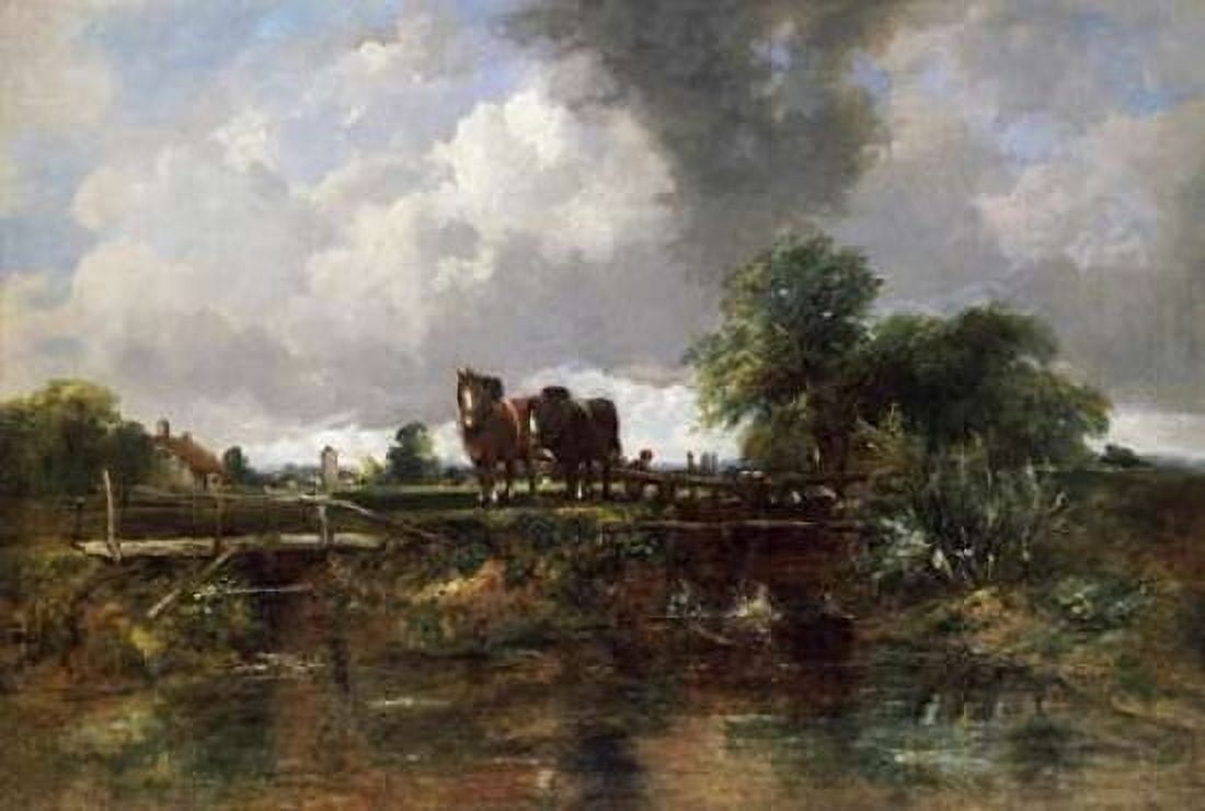 A Wooded River Landscape Canvas Art - Frederick Waters Watts (20 x 28)