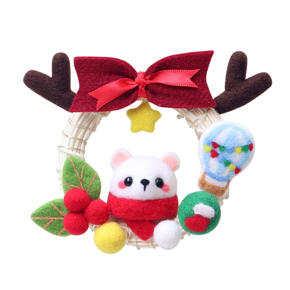 A Wool Felts Diy Craft Kit Poke Needle Felting Cute Pattern Supplies For Handmade Art Project